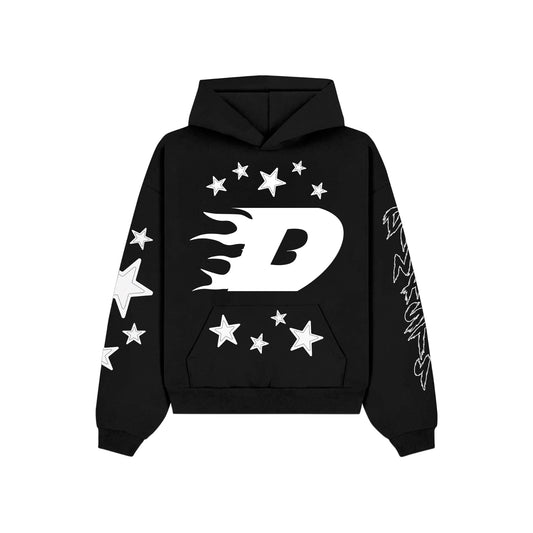 DINASTY HOODIE BLACK AND WHITE