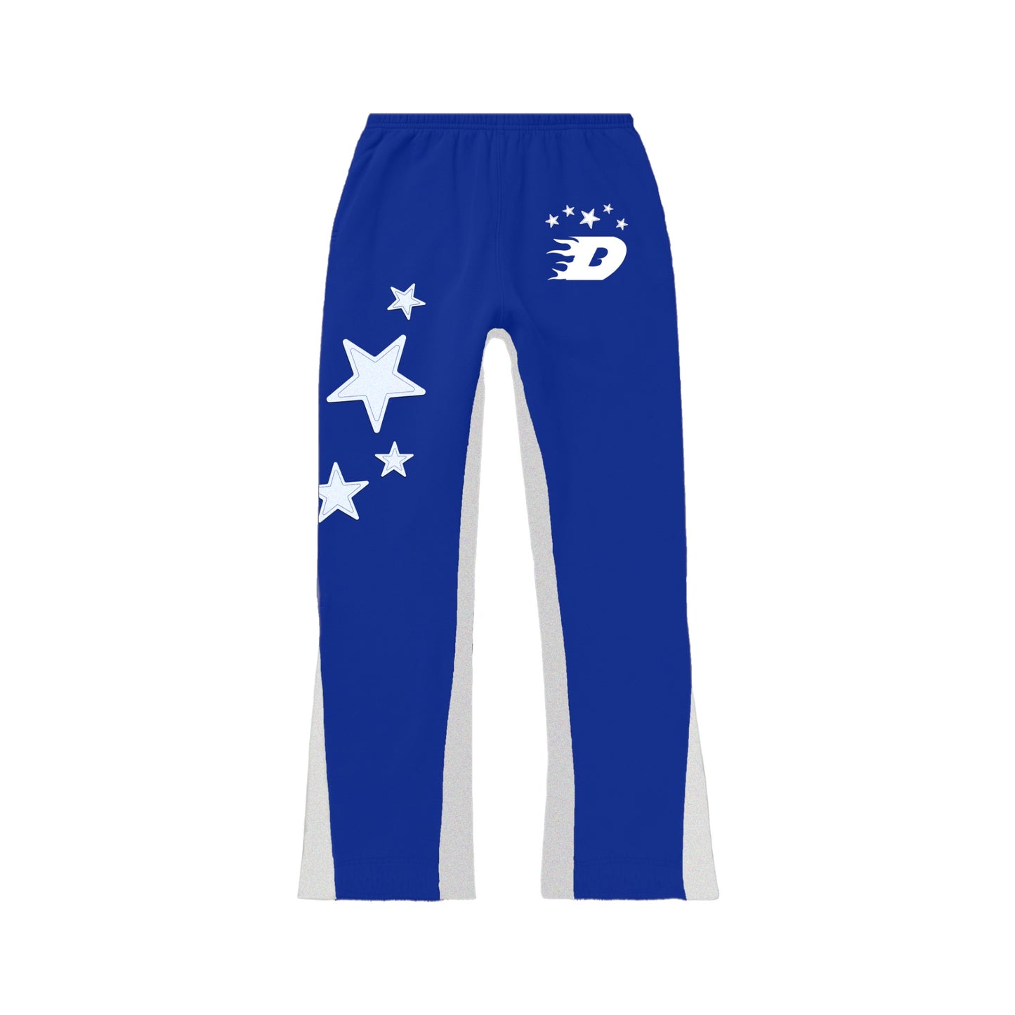 DINASTY FLARED SWEATPANTS BLUE AND WHITE